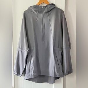 Under Armour 1/2 Zip Windbreaker Jacket Mens XL Gray Hoodie Pullover Vented
